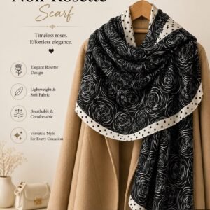 Noir Rosette Scarf