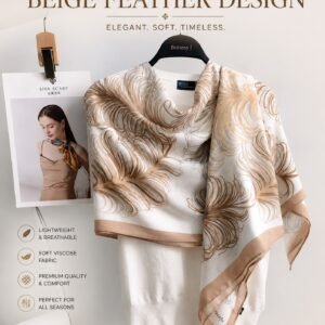 Beige Feather Design