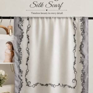 Silver Elegance Silk Scarf