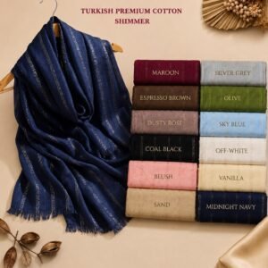 YUSRAA TURKISH PREMIUM COTTON SHIMMER