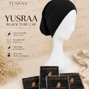 YUSRAA BLACK TUBE CAP