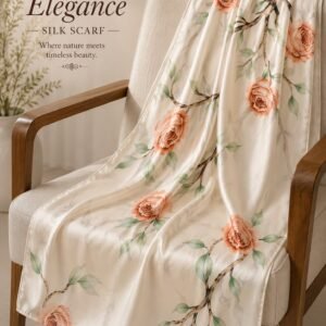 Blossom Elegance Silk Scarf