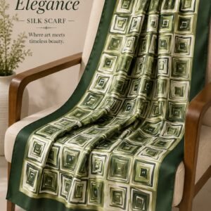 Emerald Elegance Silk Scarf